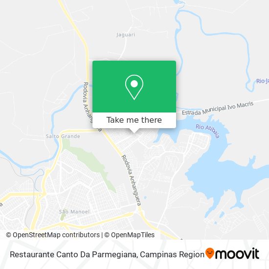 Mapa Restaurante Canto Da Parmegiana