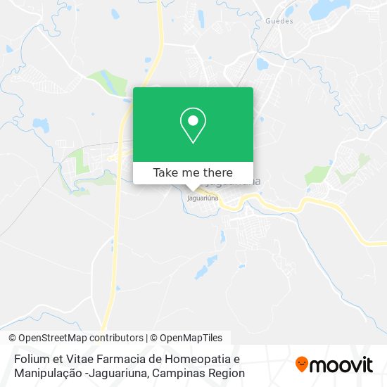 Folium et Vitae Farmacia de Homeopatia e Manipulação -Jaguariuna map