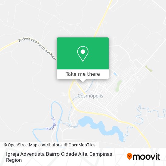 Mapa Igreja Adventista Bairro Cidade Alta