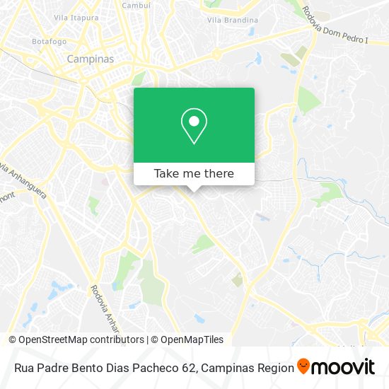 Mapa Rua Padre Bento Dias Pacheco 62