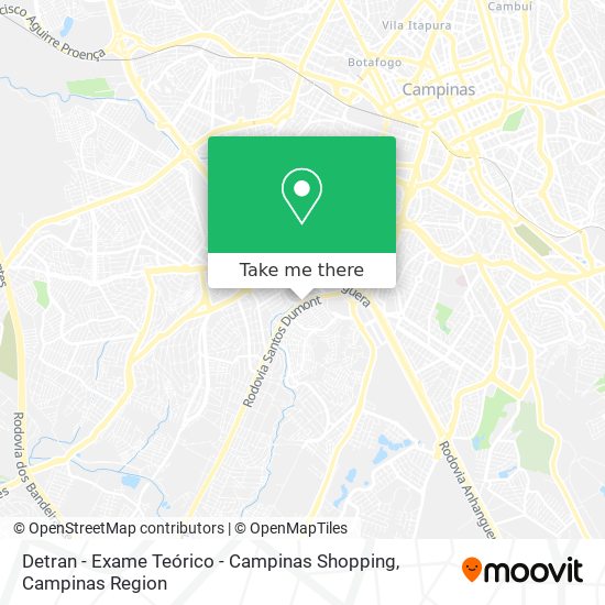 Detran - Exame Teórico - Campinas Shopping map