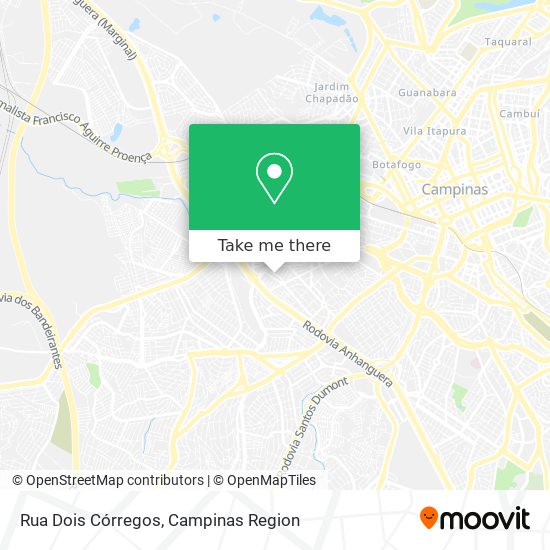 Mapa Rua Dois Córregos