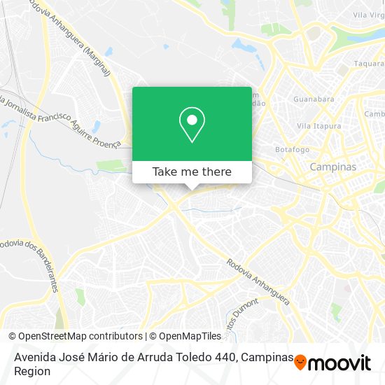 Mapa Avenida José Mário de Arruda Toledo 440