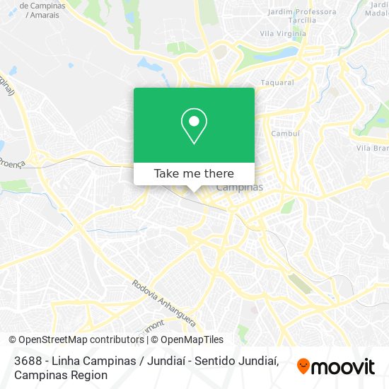 3688 - Linha Campinas / Jundiaí - Sentido Jundiaí map