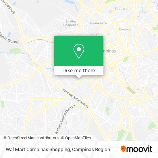 Mapa Wal Mart Campinas Shopping