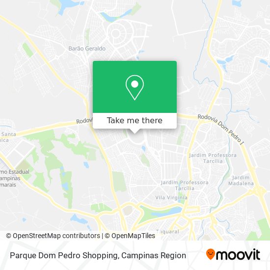 Mapa Parque Dom Pedro Shopping