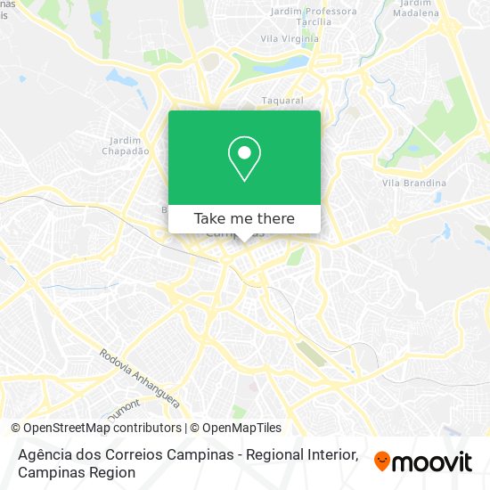 Agência dos Correios Campinas - Regional Interior map