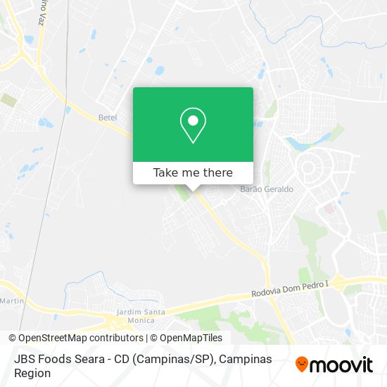 JBS Foods Seara - CD (Campinas / SP) map