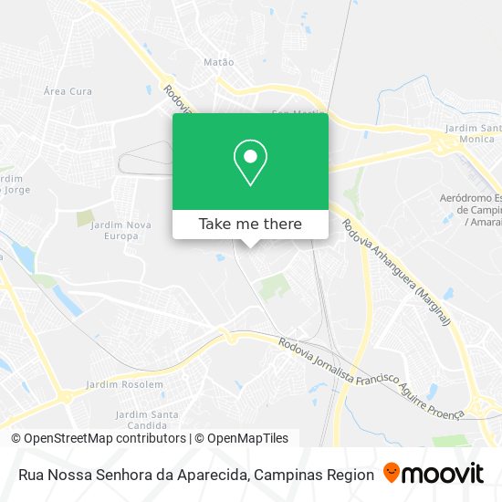 Mapa Rua Nossa Senhora da Aparecida