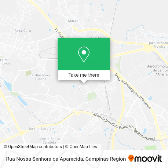 Rua Nossa Senhora da Aparecida map