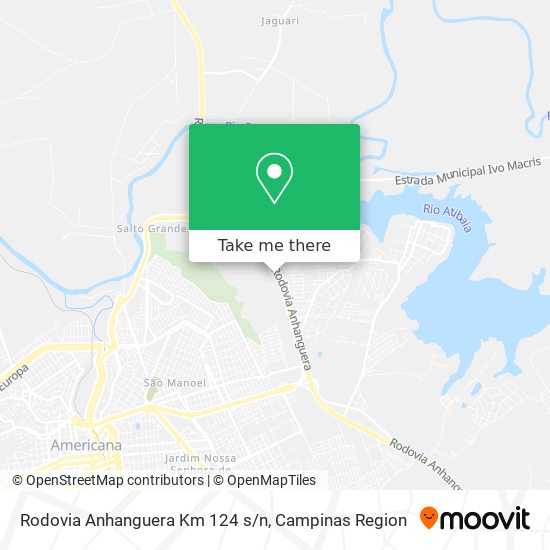 Mapa Rodovia Anhanguera Km 124 s/n