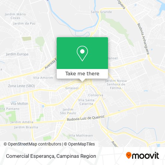 Comercial Esperança map