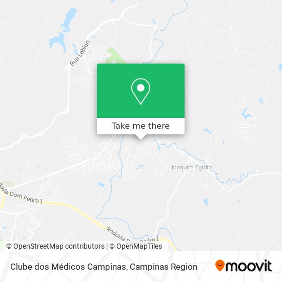 Mapa Clube dos Médicos Campinas