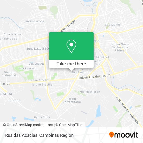 Rua das Acácias map