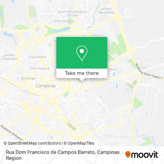 Mapa Rua Dom Francisco de Campos Barreto