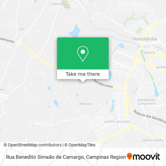 Rua Benedito Simeão de Camargo map