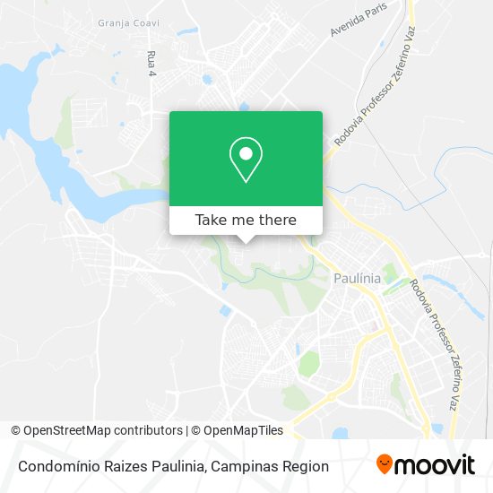 Condomínio Raizes Paulinia map
