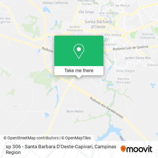 Mapa sp 306 - Santa Barbara D'Oeste-Capivari