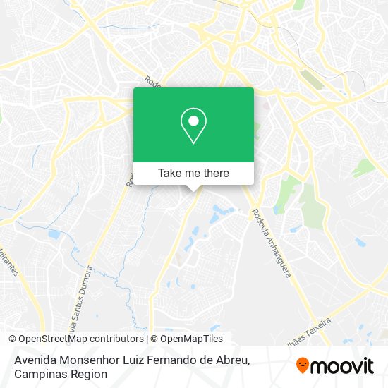 Mapa Avenida Monsenhor Luiz Fernando de Abreu