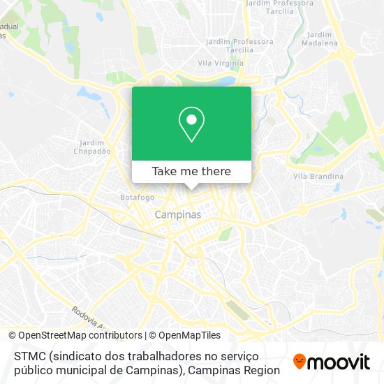 Mapa STMC (sindicato dos trabalhadores no serviço público municipal de Campinas)