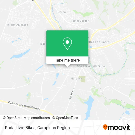 Roda Livre Bikes map