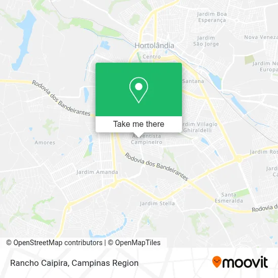 Rancho Caipira map