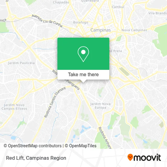 Red Lift map