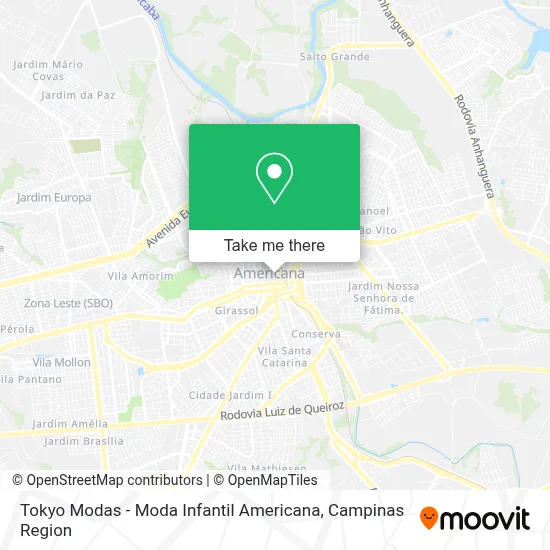 Tokyo Modas - Moda Infantil Americana map