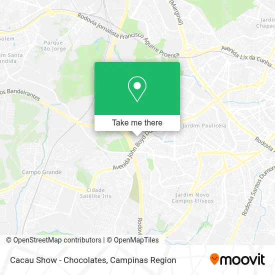 Cacau Show - Chocolates map