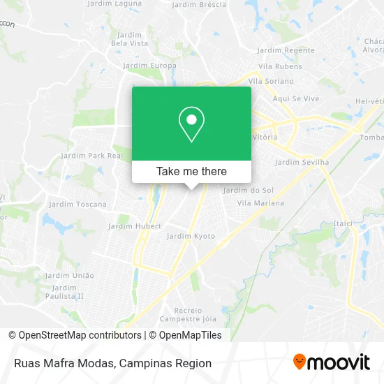 Ruas Mafra Modas map