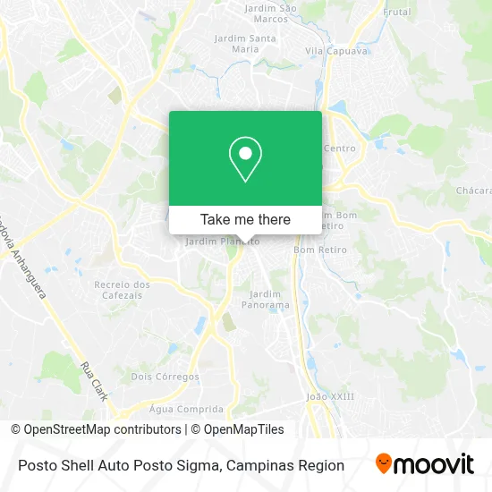 Posto Shell Auto Posto Sigma map