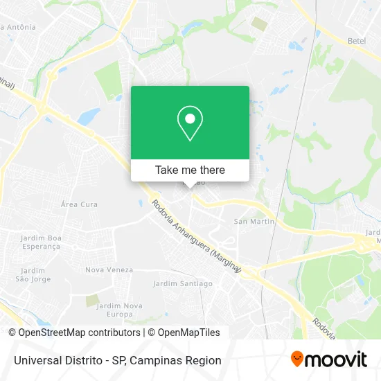Universal Distrito - SP map