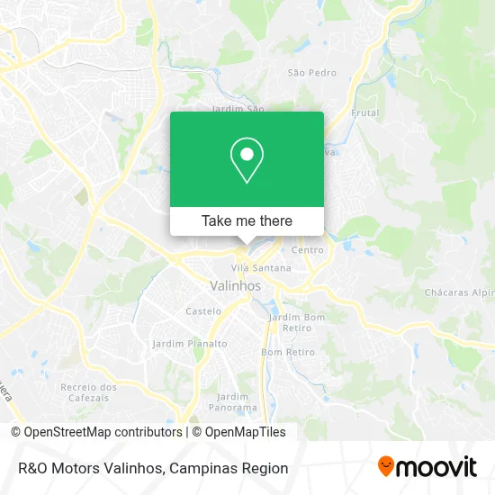 R&O Motors Valinhos map