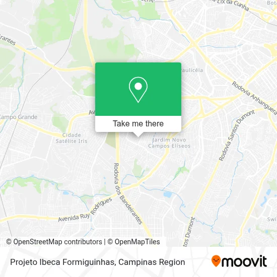 Projeto Ibeca Formiguinhas map