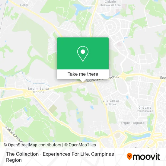 The Collection - Experiences For Life map