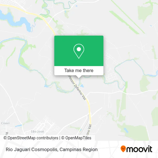 Rio Jaguari Cosmopolis map