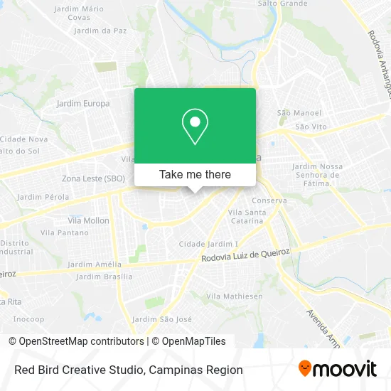 Red Bird Creative Studio map