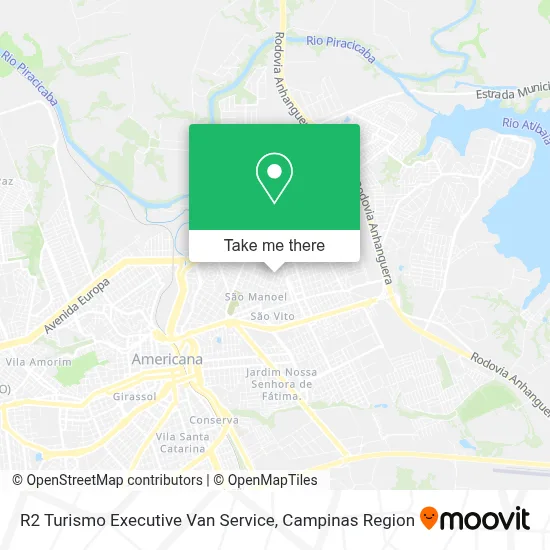 R2 Turismo Executive Van Service map