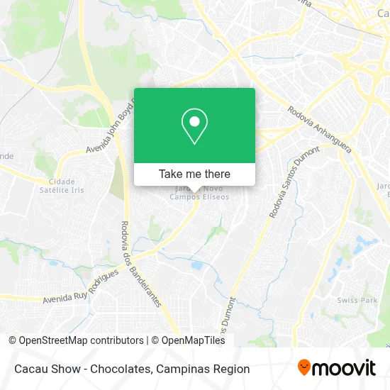Cacau Show - Chocolates map