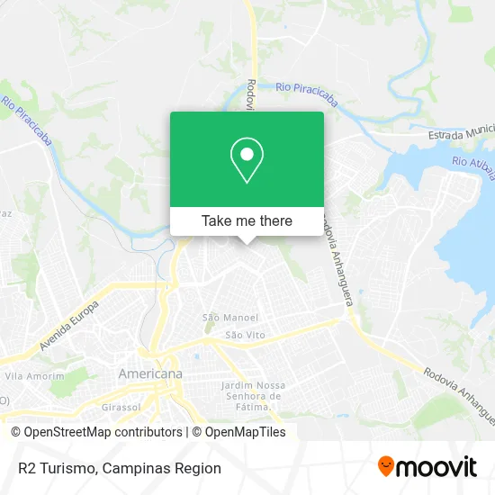 R2 Turismo map