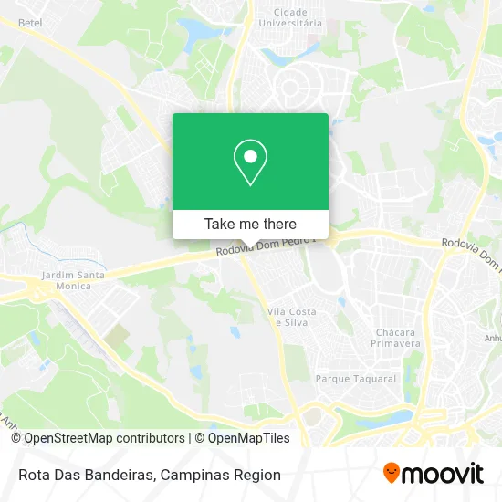 Rota Das Bandeiras map