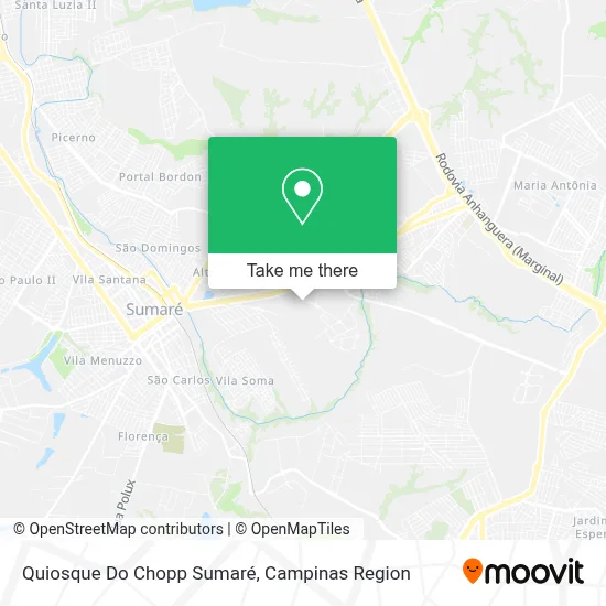 Quiosque Do Chopp Sumaré map
