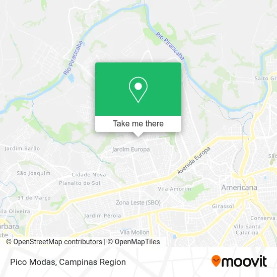 Pico Modas map