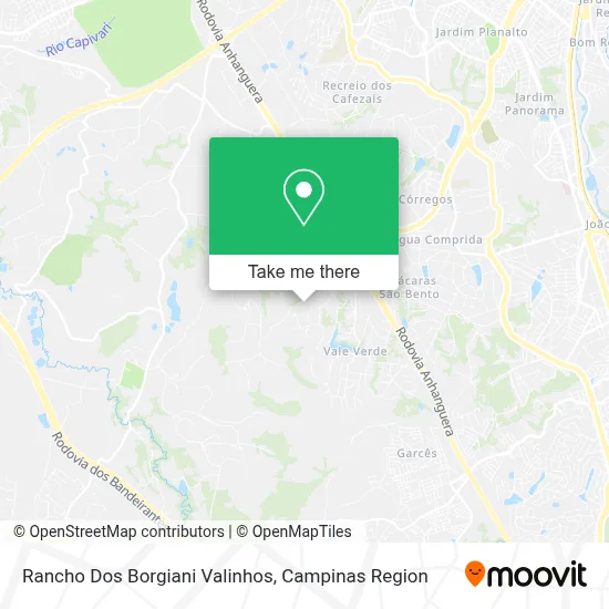 Rancho Dos Borgiani Valinhos map