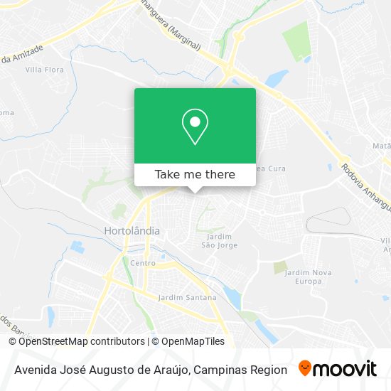 Mapa Avenida José Augusto de Araújo