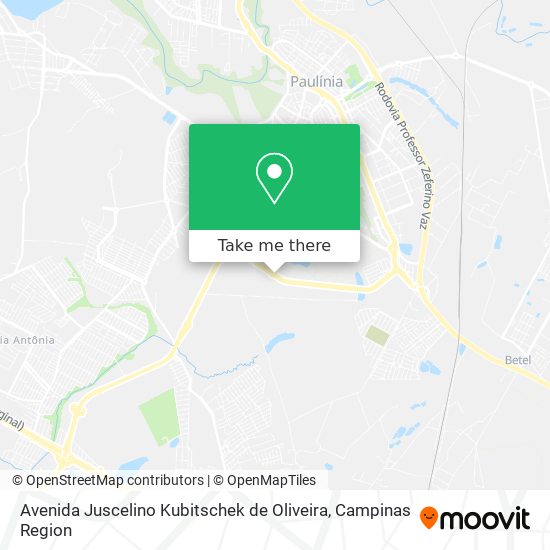 Mapa Avenida Juscelino Kubitschek de Oliveira