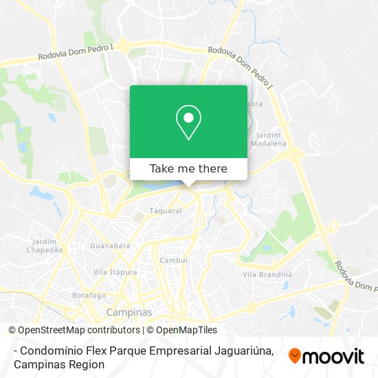 Mapa - Condomínio Flex Parque Empresarial Jaguariúna