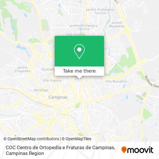 COC Centro de Ortopedia e Fraturas de Campinas map