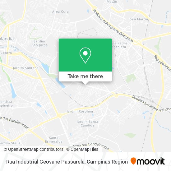 Rua Industrial Geovane Passarela map