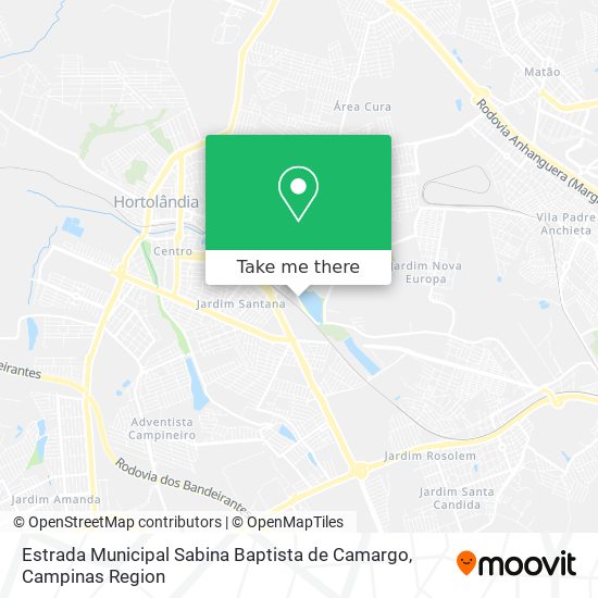 Estrada Municipal Sabina Baptista de Camargo map